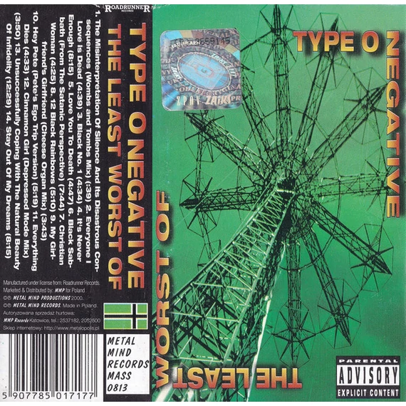 Type O Negative – The Least Worst Of (MC) Ár: 5.900 Ft Type O Negative – The Least Worst Of (MC) Ár: 5.900 Ft